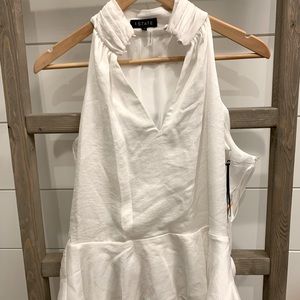 Sexy, white, silk top by 1. State with tags still on.
